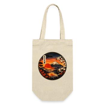 Fuji Evening Japan Sunset at the Lake 富士 - Gift Bag for Bottles - nature - Front