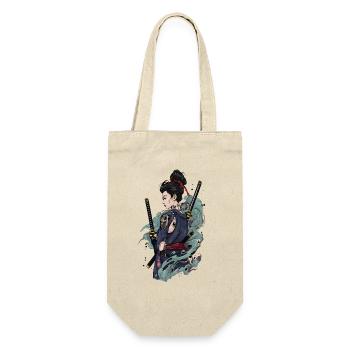 Guerrier Samouraï avec un design de tatouage Katana & Oni - Sac à bouteille - nature - Devant