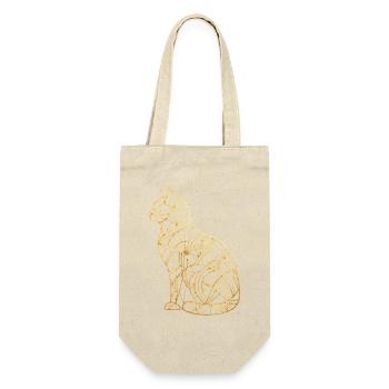 Art Deco Golden Cat - Gift Bag for Bottles - nature - Front