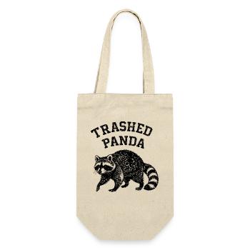 Trashed Panda - Geschenkbeutel für Flaschen - Natur - Vorne