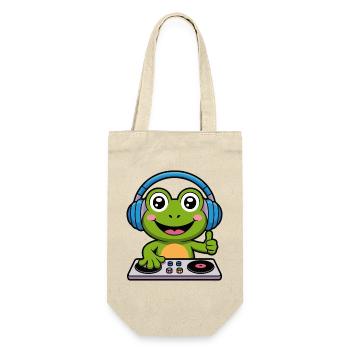 DJ grenouille avec casque - Sac à bouteille - nature - Devant