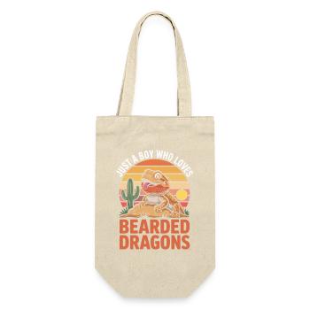 Bearded Dragon Sonnenuntergang Liebe - Geschenkbeutel für Flaschen - Natur - Vorne