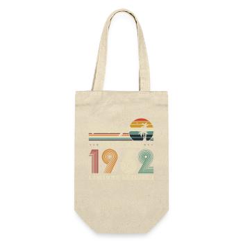 Originaler Vintage-Retro-Geburtstag von 1962 - Geschenkbeutel für Flaschen - Natur - Vorne