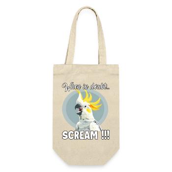 Funny Cockatoo T, Screaming Bird for Cockatoo Me - Gift Bag for Bottles - nature - Front