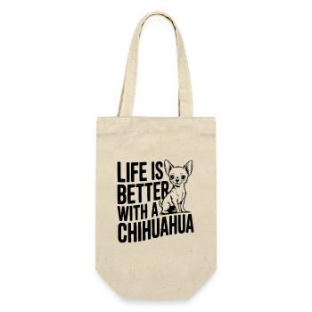 La vie est plus belle avec un chihuahua - Sac à bouteille - nature - Devant