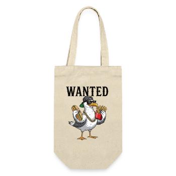Je voulais mouette avec frites et sandwiches au poisson - Sac à bouteille - nature - Devant