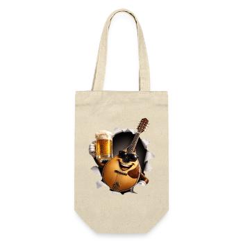 Mandolin Beer Musical Instrument - Gift Bag for Bottles - nature - Front