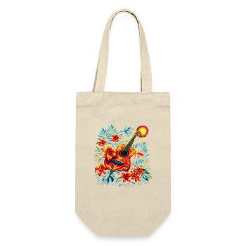 Guitar Vintage Look - Gift Bag for Bottles - nature - Front