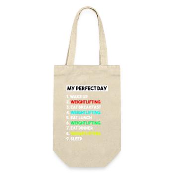 My Perfect Day Weightlifting Funny Gym Workout Gif - Gift Bag for Bottles - nature - Front