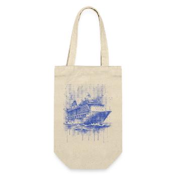 bateau de croisière - Design voyage sur l'océan - Sac à bouteille - nature - Devant