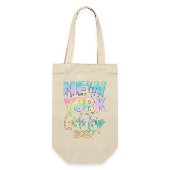 Girls Trip New York 2027 - Gift Bag for Bottles - nature - Front