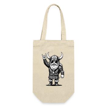 Rock Musik, Rock, Wikinger, Heavy Metal, Rock Hand - Geschenkbeutel für Flaschen - Natur - Vorne