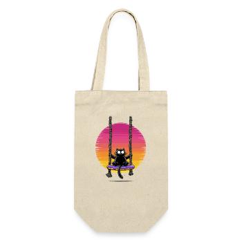 Coucher de soleil du chat sur la balançoire - Sac à bouteille - nature - Devant