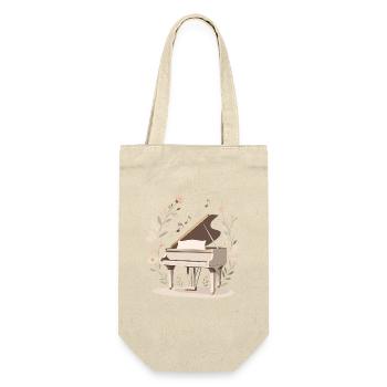 Sérénade au piano fleuri - Sac à bouteille - nature - Devant