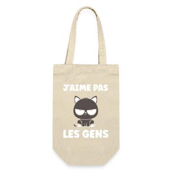 Chat : j aime pas les gens - Sac à bouteille - nature - Devant