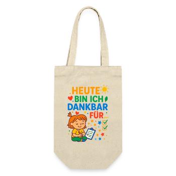 Heute dankbar Kind, dankbarkeit lernen achtsamkeit - Geschenkbeutel für Flaschen - Natur - Vorne