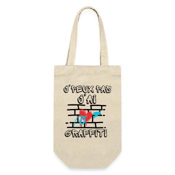 J'puex pas j'ai graffiti coeur rouge et bleu - Sac à bouteille - nature - Devant