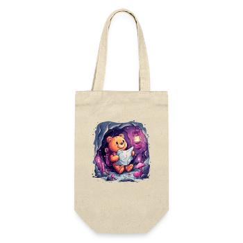 Teddy bear on a discovery tour - Gift Bag for Bottles - nature - Front