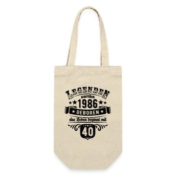 Legends were born in 1986 | 40 years - Gift Bag for Bottles - nature - Front