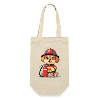 Fire Brigade Dog Puppy in Action - Gift Bag for Bottles - nature - Front