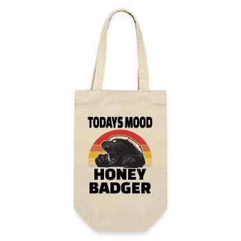 Honey Badger Today's Mood - Geschenkbeutel für Flaschen - Natur - Vorne