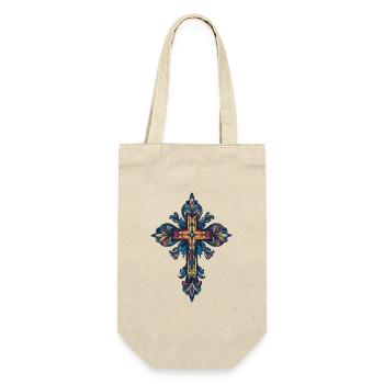 Cross Christian - Gift Bag for Bottles - nature - Front