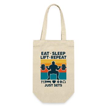 Gym Life Lifter, Eat Sleep Lift Fitness - Gift Bag for Bottles - nature - Front