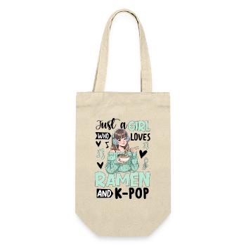 Juste une fille qui adore les ramen et la K-pop - Sac à bouteille - nature - Devant