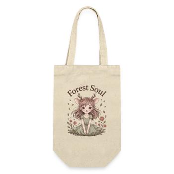 Forest Soul Delicate Anime Fawn Girl - Gift Bag for Bottles - nature - Front