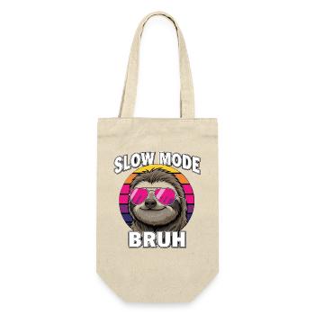 Cool Sloth Slow Mode Bruh Retro - Gift Bag for Bottles - nature - Front