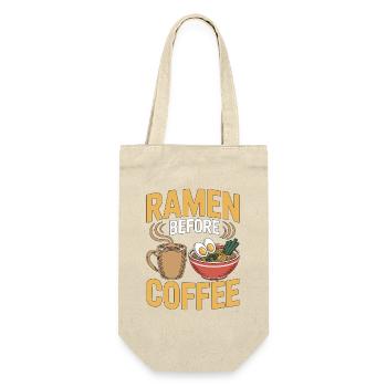 Ramen Before Coffee Noodle Bowl Coffee Lover - Gift Bag for Bottles - nature - Front