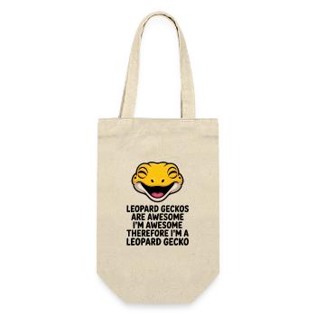 Smiling Gecko on Black - Gift Bag for Bottles - nature - Front