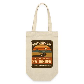 Route de l’Amour 25 ans, Chemise de voyage anniversaire de mariage - Sac à bouteille - nature - Devant