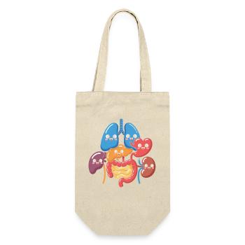 Funny Digestive Organs Cartoon - Gift Bag for Bottles - nature - Front