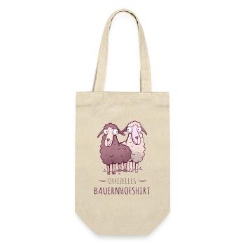 Chemise officielle de la ferme : mouton drôle - Sac à bouteille - nature - Devant