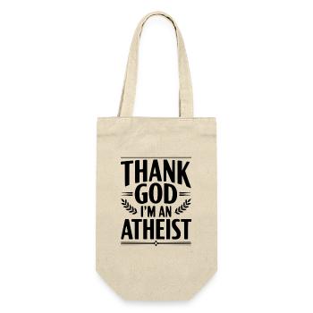 Gott sei Dank bin ich Atheist - Geschenkbeutel für Flaschen - Natur - Vorne