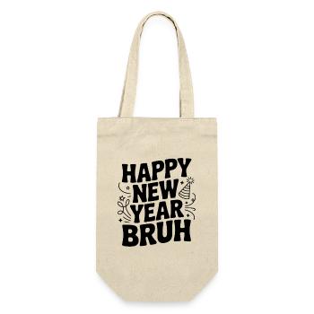 Happy New Year Bruh - Gift Bag for Bottles - nature - Front
