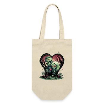 Valentine Zombie Love - Gift Bag for Bottles - nature - Front