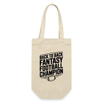 Hintereinanderfolgende Fantasy-Football-Meisterin - Geschenkbeutel für Flaschen - Natur - Vorne