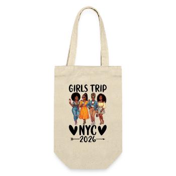NYC Girls Trip 2026 - Geschenkbeutel für Flaschen - Natur - Vorne