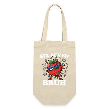 Six Seven Broth Back To School Apple 6 7 Fun - Gift Bag for Bottles - nature - Front