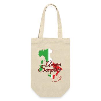 Amore Semplice Italia - Geschenkbeutel für Flaschen - Natur - Vorne