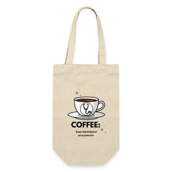 Coffee & Nursing Survival - Funny Nurse Gift - Gift Bag for Bottles - nature - Front
