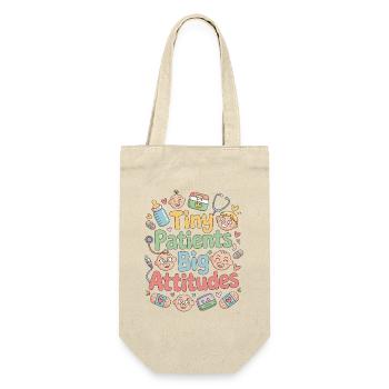 Pediatric Nurse Tiny Patients Big Registered Nurse - Gift Bag for Bottles - nature - Front