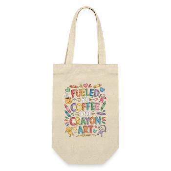 Pediatric Nurse Fueled By Coffee And Kids Nurse - Gift Bag for Bottles - nature - Front