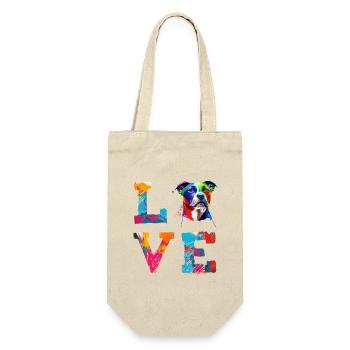 Staffordshire Dog Love Colorful Art Dog Portrait - Gift Bag for Bottles - nature - Front