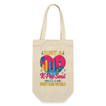 Just A K Pop Soul In A Western World - Geschenkbeutel für Flaschen - Natur - Vorne