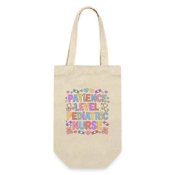 Pediatric Nurse Patience Level Pediatric Peds RN - Gift Bag for Bottles - nature - Front