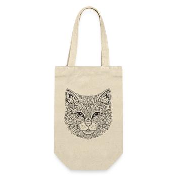 Visage de chat de Mandala - Sac à bouteille - nature - Devant