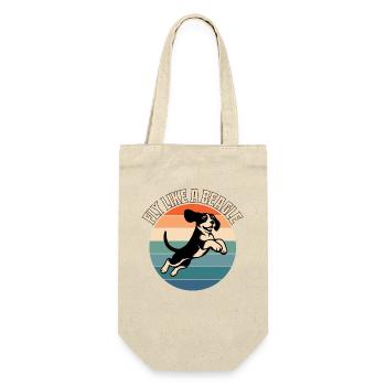 Volez comme un beagle rétro vintage - Sac à bouteille - nature - Devant